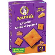 Annie's Organic Cheddar Squares Baked Cracker Snacks