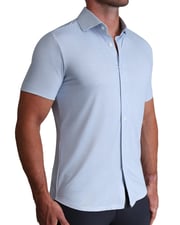"The Rowan" Light Blue Printed Linen