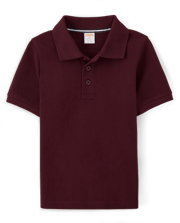 Boys Stain-Resistant Polo - Uniform - Burgundy