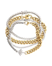 TENNIS & CHAIN BRACELET STACK