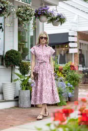 Betty Dress - Wild Orchid Positano Paisley