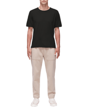 Men's Sueded Modern Crew Tee in Black