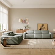 78.74''&108.65''Power Loveseat Sofa Set, 2-Seater & 3-Seater, 4 Recliners, 5 piece, USB/Type C Charging Port, Adjustable Headrest, Living Room, Dark green