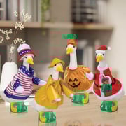 Gaggleville® 7"H Desktop Goose Statue with All-Seasons Outfit Bundle