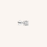 14K Solid Gold Tiny Diamond Threaded Labret Earring