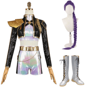 KPop Demon Hunters Rumi Golden Women Black Top Shorts Set Stage Outfit Cosplay Costume