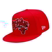 Chicago Bulls New Era Off-White Hat - Red