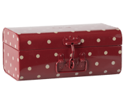 Storage suitcase, Small - Red with dots