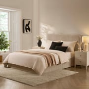 Oslo Ottoman Storage Bed - Textured Oatmeal