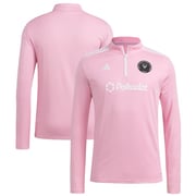 Men's Inter Miami CF adidas Pink 2025 Quarter-Zip Long Sleeve Training Top
