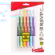RSVP RT Pastel Barrel Ballpoint Pen - Assorted 6-pack