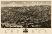 Antique Map of Albany New York by H.H. Rowley and Co. - 1879 Art Print