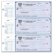 High Security 3-On-A-Page Compact Checks with End Stubs