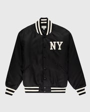 New York Black Yankees Satin Varsity Jacket