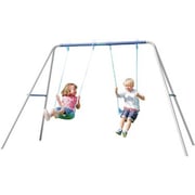 Buy Chad Valley Kids Garden Double Swing Set - Blue | Swings | Argos