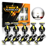 168 2825 W5W T10 LED Interior Light Bulbs 1.5W 300% Brighter 6500K White | 10 Bulbs
