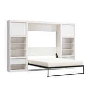 Paramount Murphy Bed Bundle with 2 Bedside Bookcase Cabinets & Slide-Out Nightstands