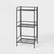 Folding 3 Narrow Shelves Black - Brightroom™