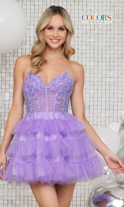 Colors Dress Short Party Dress 3346