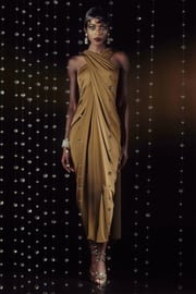 The Story of an Awakening Crisscross-Draped Evening Gown