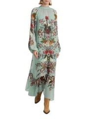 Beauty Bouquet Long-Sleeve Maxi Dress