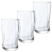 Organic Shaped Fluid Glass Tumbler 16 fl oz (Set of 3)