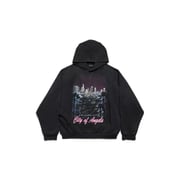 City Of Angels Hoodie Medium Fit in Black Faded