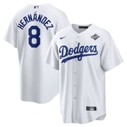 Men's Los Angeles Dodgers Enrique Hernández Nike White 2025 World Series Home Replica Player Jersey
