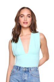 low wide front tank top