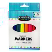 Broad Tip Markers - 8 Colors, Washable