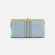 Lauren Clutch-Wallet In Buffed Leather - Sky