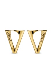 triangle logo-detail earrings