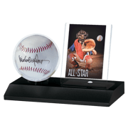 Baseball & Card Wood Display Holder