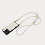 Donna Side Slot Crossbody Bandolier - Ivory/Gold