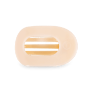 Almond Beige Medium Flat Round Clip