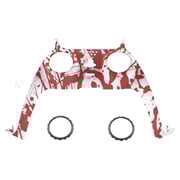 eXtremeRate Replacement Decorative Trim Shell with Accent Rings Compatible with PS5 Controller BDM-010/020/030/040/050 - Blood