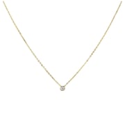 9ct Gold Rubover 0.03ct Diamond 16 Inch Necklace