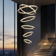 Helixa Modern Spiral Crystal Chandelier