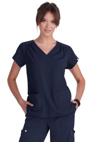 Planet koi Meadow Women's 2-Pocket Eco-Friendly Scrub Top