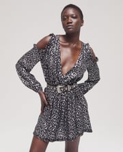Leopard-print short dress