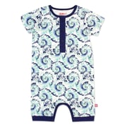 Tie Dye Organic Cotton Henley Bodysuit