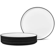 Noritake ColorTex Stone Black Set of 4 Stax Dinner Plates