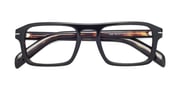 Black/Tortoise Retro-Vintage Acetate Rectangle Reading Glasses - Evette