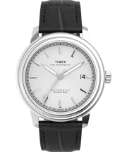 Waterbury Metropolitan Automatic 41mm Leather Strap Watch 