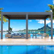 EROMMY 12x16 Pergola with Waterproof Roof Panels – Grey