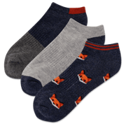 HOTSOX Men's Fox Head 3 Pack Low Cut Socks