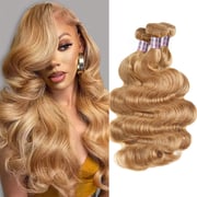 Ishow Body Wave Human Hair Bundles 3 Bundles #27 Blonde 3 Bundles Human Virgin Hair Extension