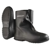 Overboot, MId-Calf, Cleated Sole, Button Tab Closure, PVC Upper, 10 in Boot Height, Black, L, 1 Pair