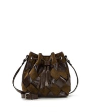 Bellona Drawstring - Suede Leather Weave