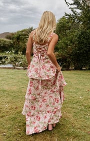 Lady Corset Dress ~ Moss Green Luxe Satin